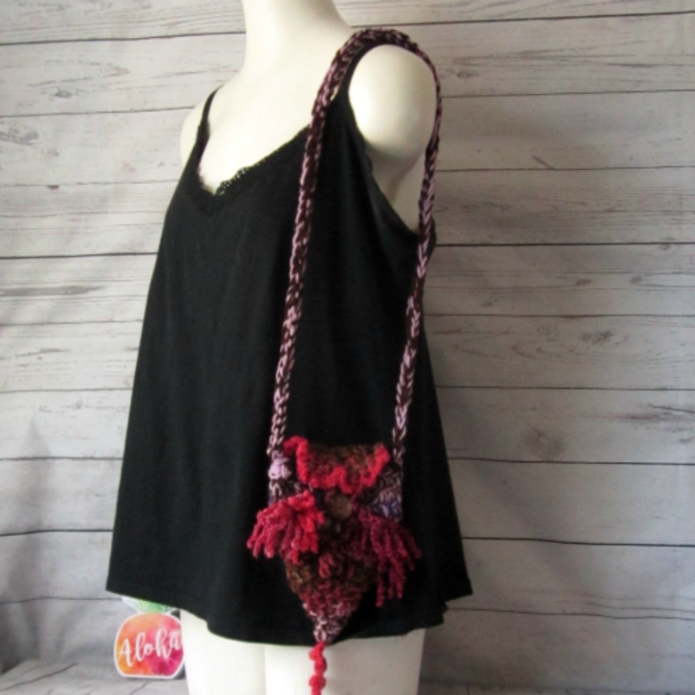 Festival Fairy Bag Rust  Purple Brown OOAK